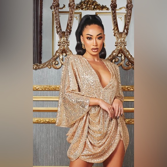 likely gold sequin dress Ellaé Lisqué | Dresses | Ella Lisqu Center Of Attention Sequins Only Worn Once 8247J